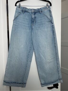 Pilcro Light Blue Wide Leg Cropped Jeans (28P)